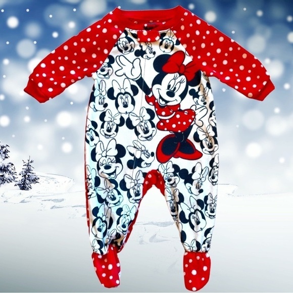 PAIR of Girls 12M Footie Pajamas - Picture 3 of 8